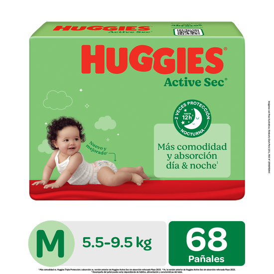 Pañal Huggies Active Sec